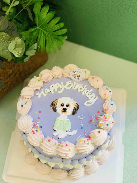 手绘狗狗奶油蛋糕 下单前请仔细阅读商品详情 商品图0