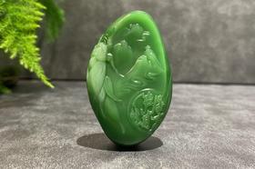 【御珠宫坊·传承系列】碧玉蝉挂件