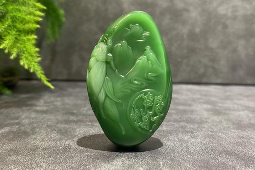 【御珠宫坊·传承系列】碧玉蝉挂件 商品图0