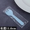 独立包装叉勺100个装 一次性塑料叉勺一体蛋糕三齿西餐汤勺子 商品缩略图4