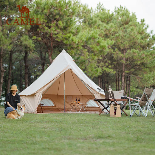 【隐】骆驼户外精致露营帐篷便携式折叠金字塔蒙古包棉布印第安帐 A1W3GC101_A2S31G101 商品图3