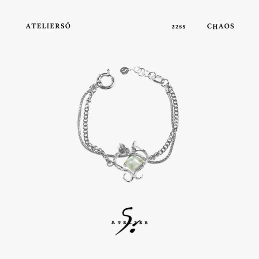 22SS CHAOS ｜巴别塔   钉子系列 - 爱心钉手链 商品图0