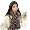 「12.12直降！双十二狂欢」2021年新款围巾女千鸟格ins冬季韩版百搭学生情侣男披肩保暖围脖 商品缩略图4