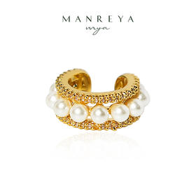 Manreya玛芮雅“珠光女神”贝珠耳夹无耳洞简约气质百搭通勤耳饰