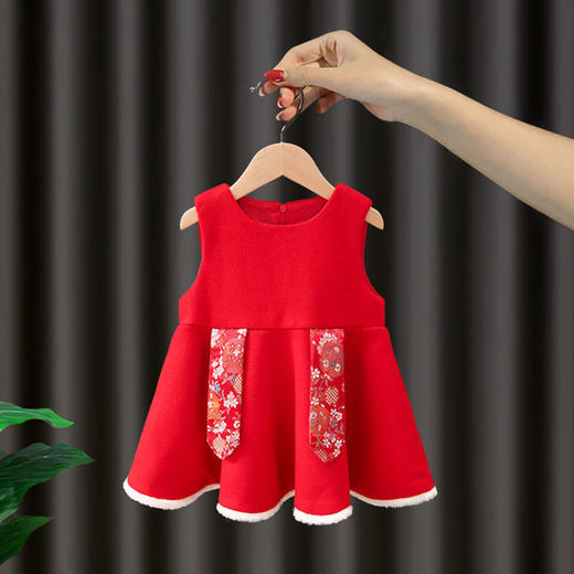 【SSEMMY】喜气洋洋迎新年，加绒夹棉汉服女孩套装 商品图6