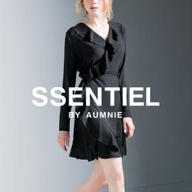 荷叶边绑带连衣裙 / Ruffled Wrap Mini Dress