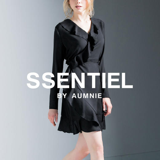 荷叶边绑带连衣裙 / Ruffled Wrap Mini Dress 商品图0