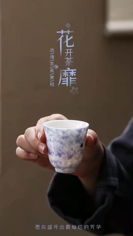 永利汇出差旅行套装配布包小茶席一壶三杯洒蓝洒粉描金茶具 商品图4