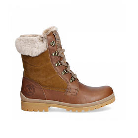 #断码特价36码#西班牙原产时尚舒适加毛款女士皮靴 TB1黄褐色(优质保暖毛内衬)