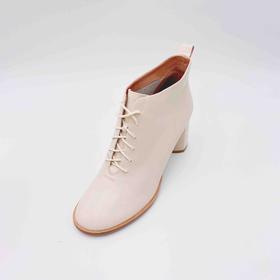LFGJ  20004 秋冬设计师新款圆头系带英伦风时尚百搭减龄小短靴