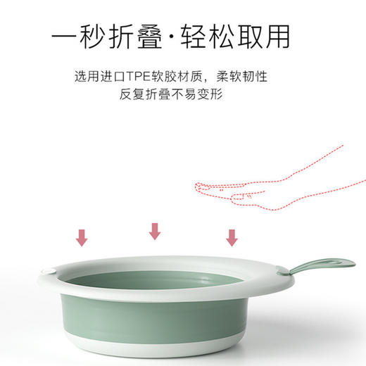 新生儿婴儿洗脸盆初生宝宝小盆洗脚洗pp盆儿童可折叠盆子奶牛脸盆 商品图2