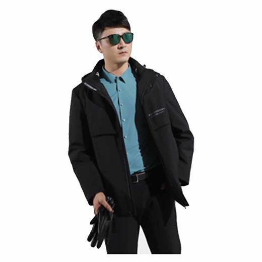 雷事達经典带帽貂胆男士派克大衣 商品图0