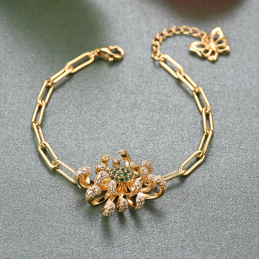 【采购专享】宫里的世界&BYJ 菊花系列 菊祥如意手链 商品图0