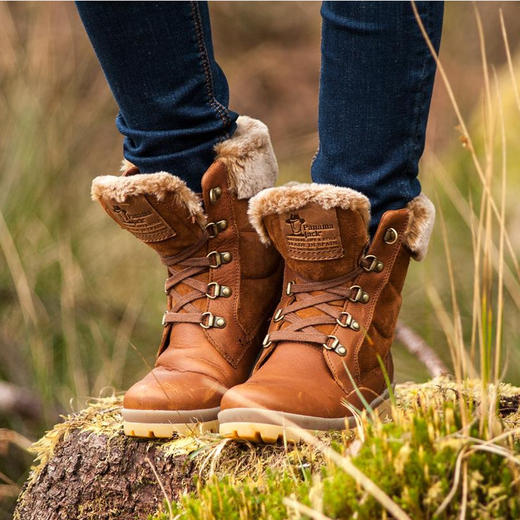 #断码特价36码#西班牙原产时尚舒适加毛款女士皮靴 TB1黄褐色(优质保暖毛内衬) 商品图3