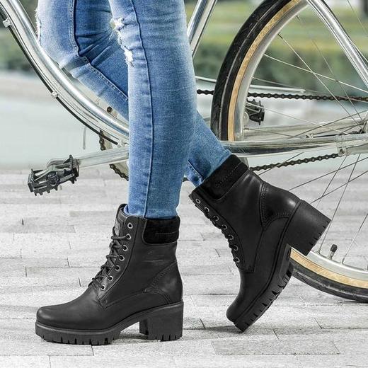 限时特价--西班牙原产时尚舒适加毛款女士皮靴PB17(优质保暖毛内衬) 商品图8