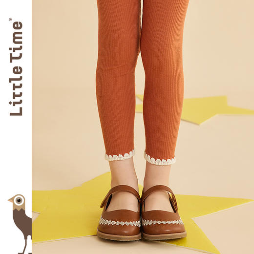 littletime女童打底裤春秋款2022新款纯棉外穿儿童长裤子 商品图3