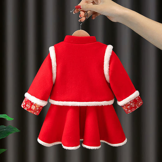 【SSEMMY】喜气洋洋迎新年，加绒夹棉汉服女孩套装 商品图3