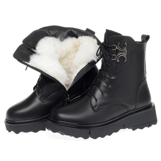 XV-DM5817跨境21秋季新款女靴中跟粗跟英伦复古马丁靴DM5817 商品图3