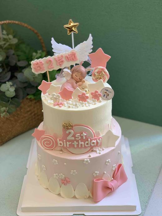 双层天使宝宝奶油蛋糕 下单前请仔细阅读商品详情 商品图0