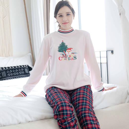 爱帝法兰绒休闲可外穿家居服套装情侣款 商品图3