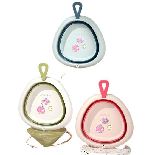 宝宝折叠脸盆婴儿童盆新生洗屁股家用小盆子可悬挂洗脸盆 商品图4