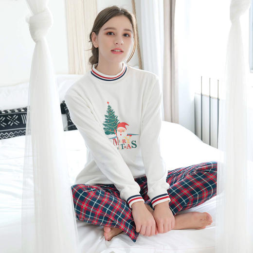 爱帝法兰绒休闲可外穿家居服套装情侣款 商品图9