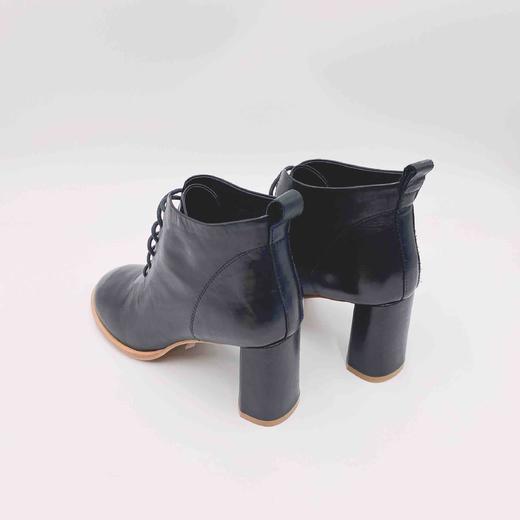 LFGJ  20004 秋冬设计师新款圆头系带英伦风时尚百搭减龄小短靴 商品图5