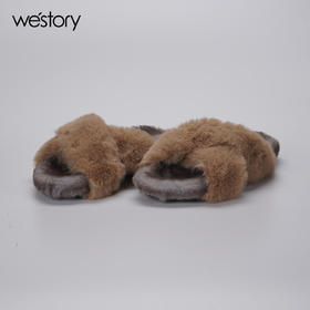 westory2021秋冬新款仙女风毛毛拖鞋网红时尚家居秋冬棉拖WZ21J81671