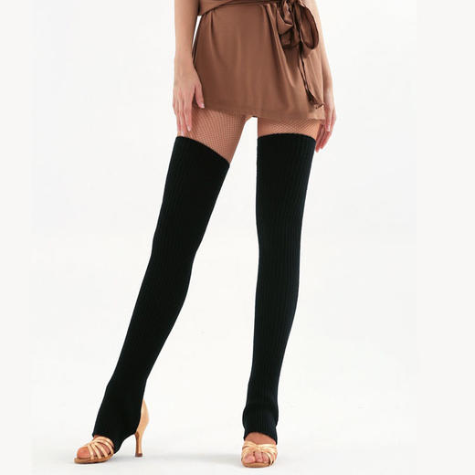 瑜伽成人拉丁舞过膝长袜套腿套芳华芭蕾舞护腿针织袜 商品图2