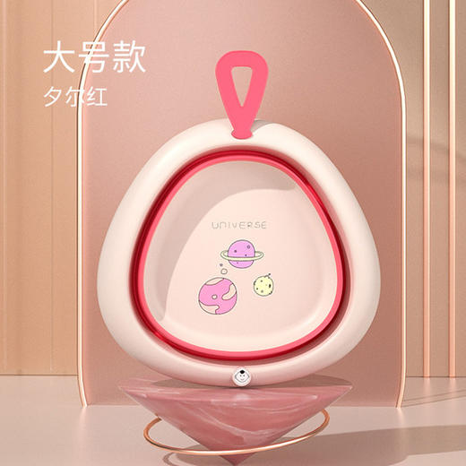 宝宝折叠脸盆婴儿童盆新生洗屁股家用小盆子可悬挂洗脸盆 商品图7