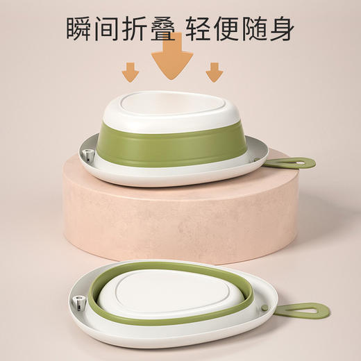 宝宝折叠脸盆婴儿童盆新生洗屁股家用小盆子可悬挂洗脸盆 商品图3