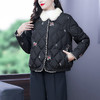 AHM- lry3192 羽绒服女2021冬新款复古小清新修身绣花短款外套 商品缩略图2