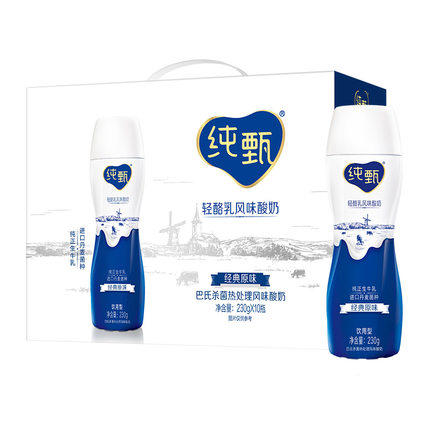 【自提】蒙牛纯甄小蛮腰PET风味酸奶 230g*10瓶 整箱酸奶常温 商品图0