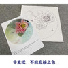 【有步骤、大彩图】杨冬冬工笔画白描底稿圆形小品《蝶慕》荷花蝴蝶初学者临摹花鸟线稿HD29 商品缩略图2