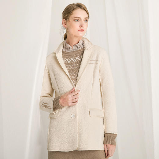 Famecoco范可儿气质小西装女冬季时尚呢子西服F218AW002 商品图0