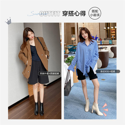 ZHR2021年冬季新款方头加绒加厚时尚高跟短靴韩版休闲复古瘦瘦靴 商品图10