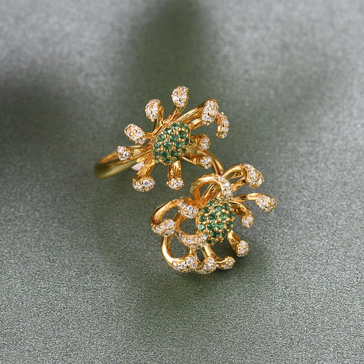 【采购专享】宫里的世界&BYJ 菊花系列  菊祥如意戒指 商品图2