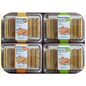 【5.9元/盒】旺利达奶盐/香葱/芝麻味苏打饼干350g