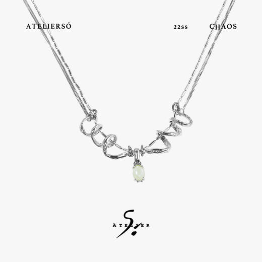 22SS CHAOS ｜巴别塔  钉子系列 - 双扭转钉子项链 商品图0