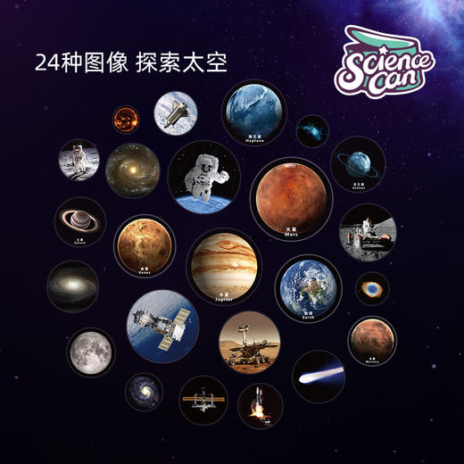 太阳系八大行星模型旋转儿童宇宙仿真玩具科学罐头语音星空投影仪 商品图3