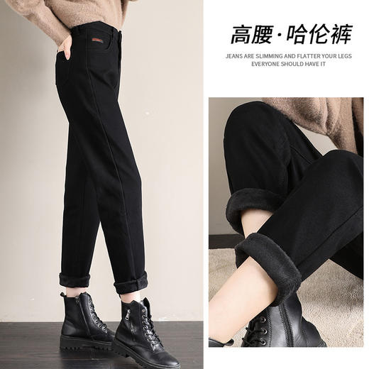 高腰直筒牛仔裤女2020年新款秋装显瘦百搭宽松米白色九分烟管裤子1801-WX072-DJ99 商品图2