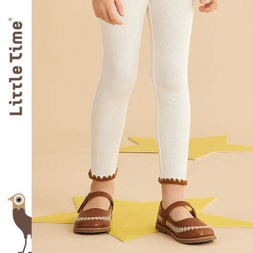 littletime女童打底裤春秋款2022新款纯棉外穿儿童长裤子 商品图1