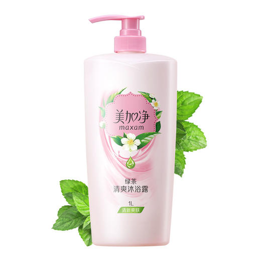 美加净 绿茶清爽 沐浴露 1000ml 商品图0