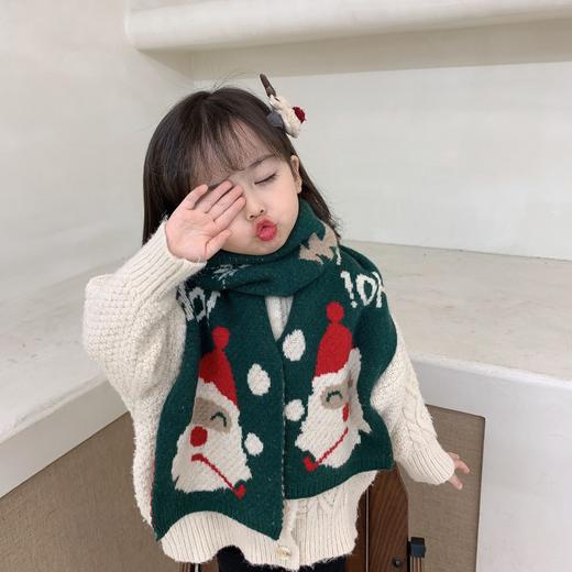 【氛围感拉满！圣诞节宝ᴗ宝围巾135*20cm】冬季圣诞儿童宝宝可爱围巾保暖针织宝宝围脖韩版圣诞男童女童披肩毛线围脖 商品图2