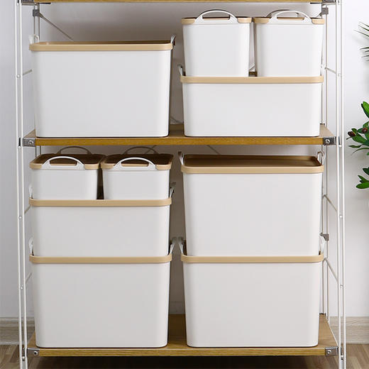 孙小美手提收纳箱 搬家厨房用品打包箱零食玩具收纳盒带盖塑料整理杂物化妆品储物筐 商品图5