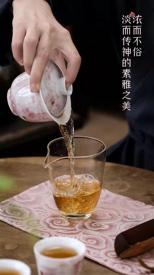 永利汇出差旅行套装配布包小茶席一壶三杯洒蓝洒粉描金茶具 商品图3