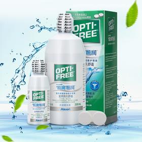 【新品推荐】爱尔康隐形眼镜护理液傲滴恒润第三代300+6ml美瞳药水大小瓶装