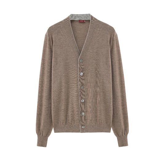 经典V领男开衫 深灰/浅灰/原色 商品图1