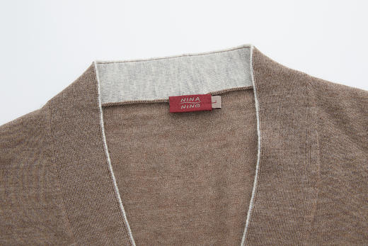 经典V领男开衫 深灰/浅灰/原色 商品图4