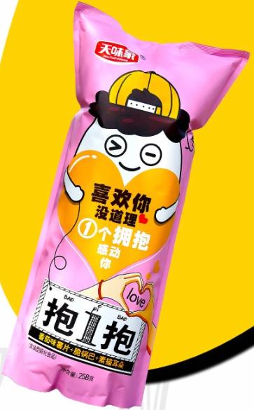 天味家抱1抱粉色番茄味薯片258g 商品图0